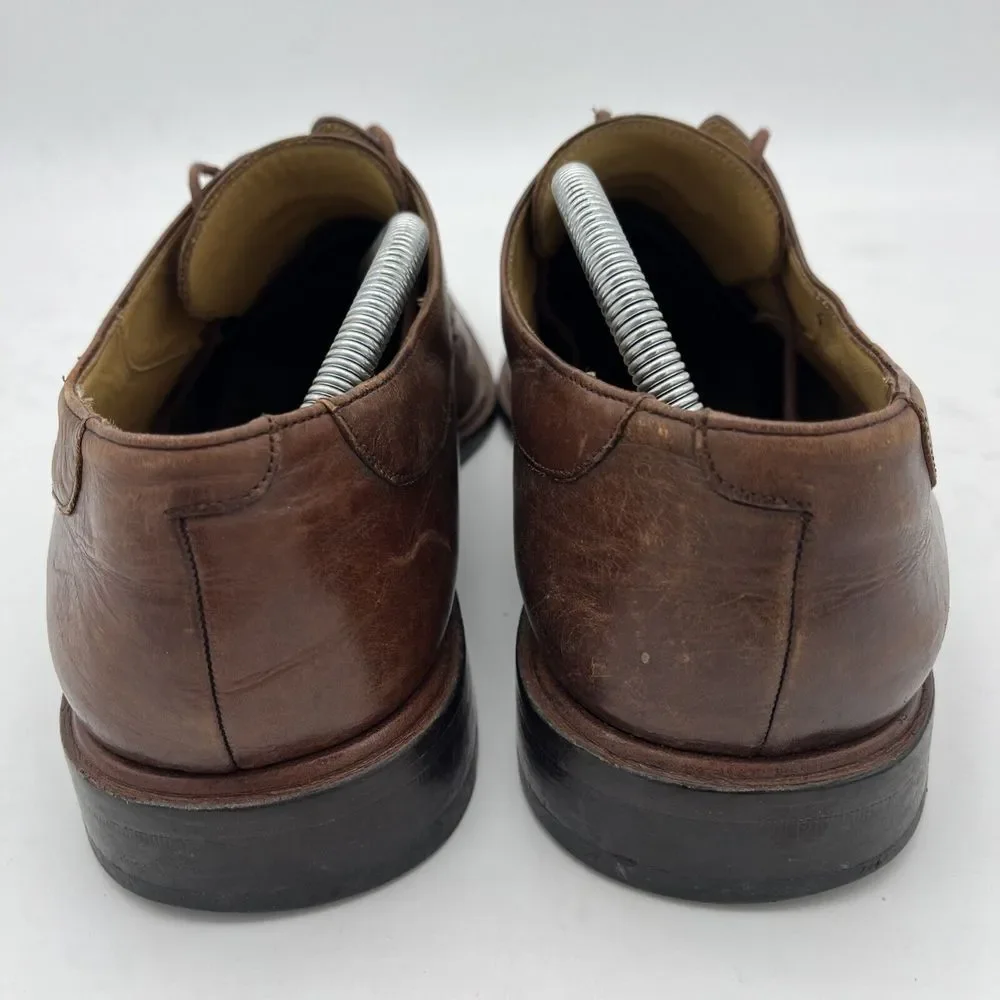 Mezlan Fiore Brown Leather Lace-Up Split Toe Apron Oxford Shoes Men's US 11 M